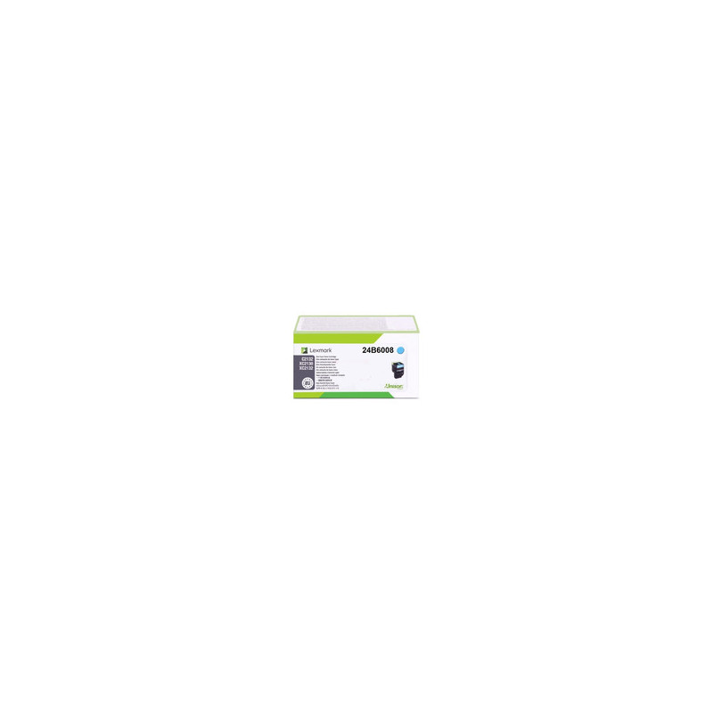 Toner authentique Lexmark 24B6008 - Cyan