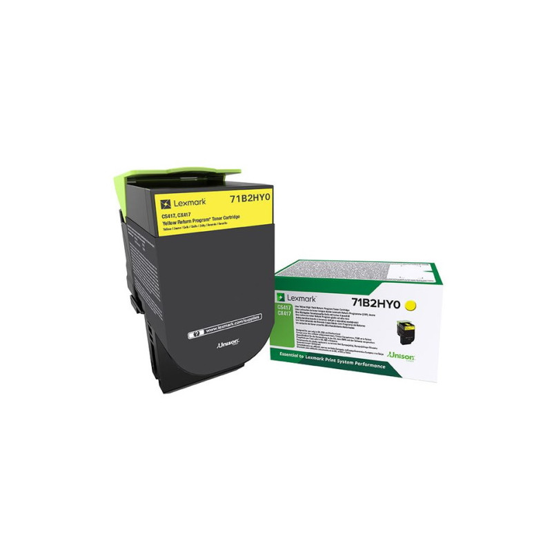 Toner authentique Lexmark 71B2HY0 - Jaune