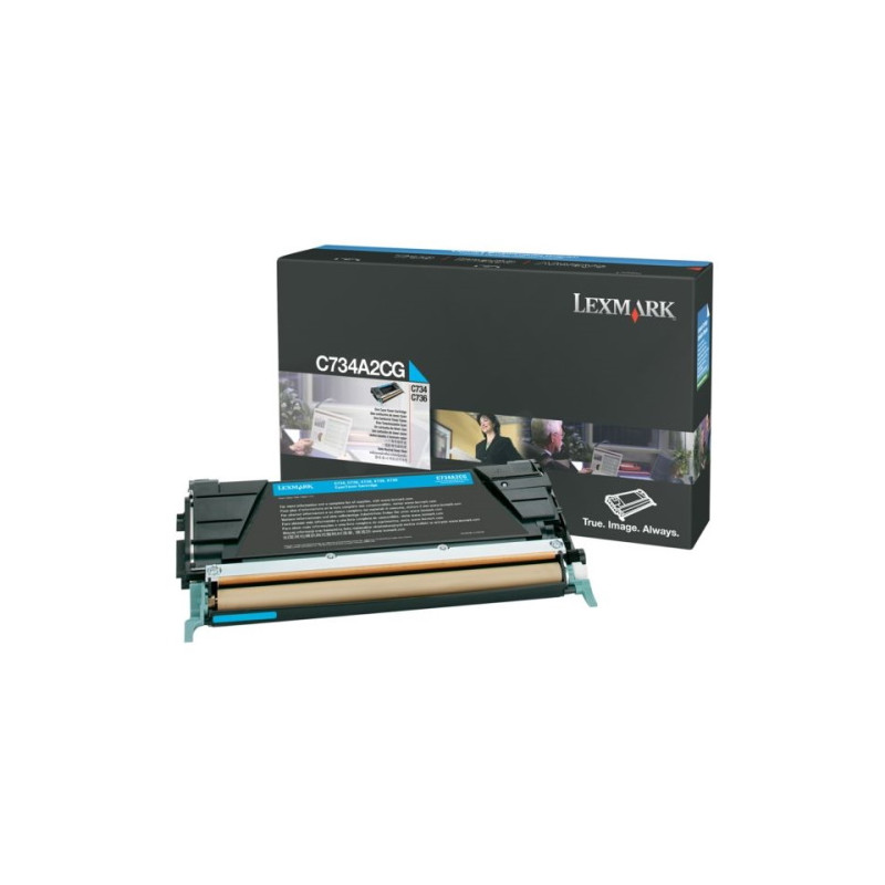 Toner authentique Lexmark C734A1CG - Cyan