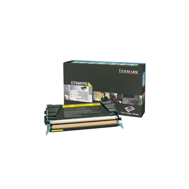 Toner authentique Lexmark C734A1YG - Jaune