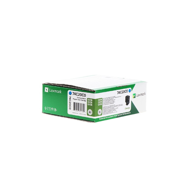 Toner authentique Lexmark 74C20C0 - Cyan