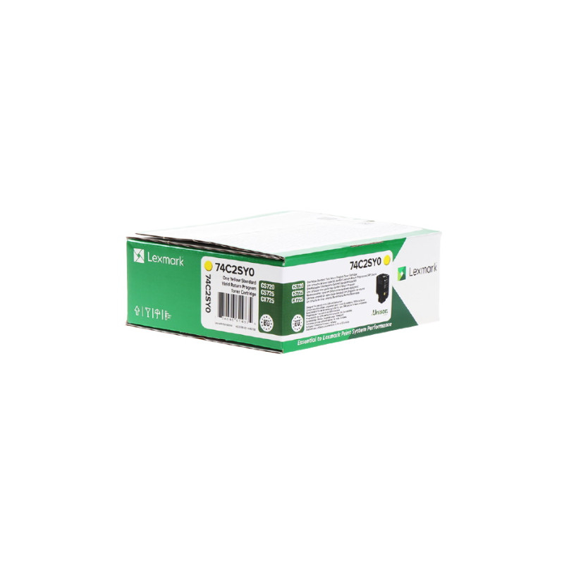 Toner authentique Lexmark 74C2SY0 - Jaune