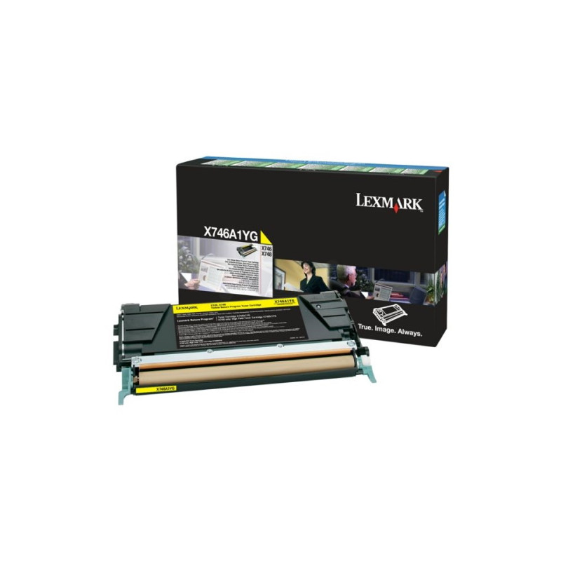 Lexmark X746Y - Toner authentique RETURN X746A1YG, 0X746A1YG - Yellow