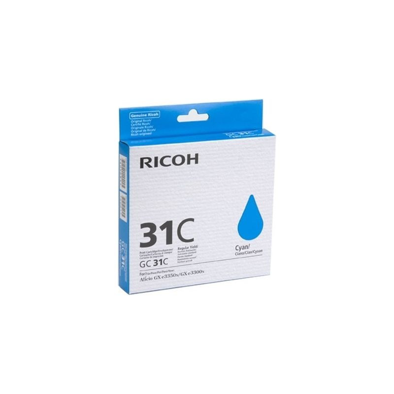 Ricoh RGC31C Cartouche authentique 405689, GC31C - Cyan