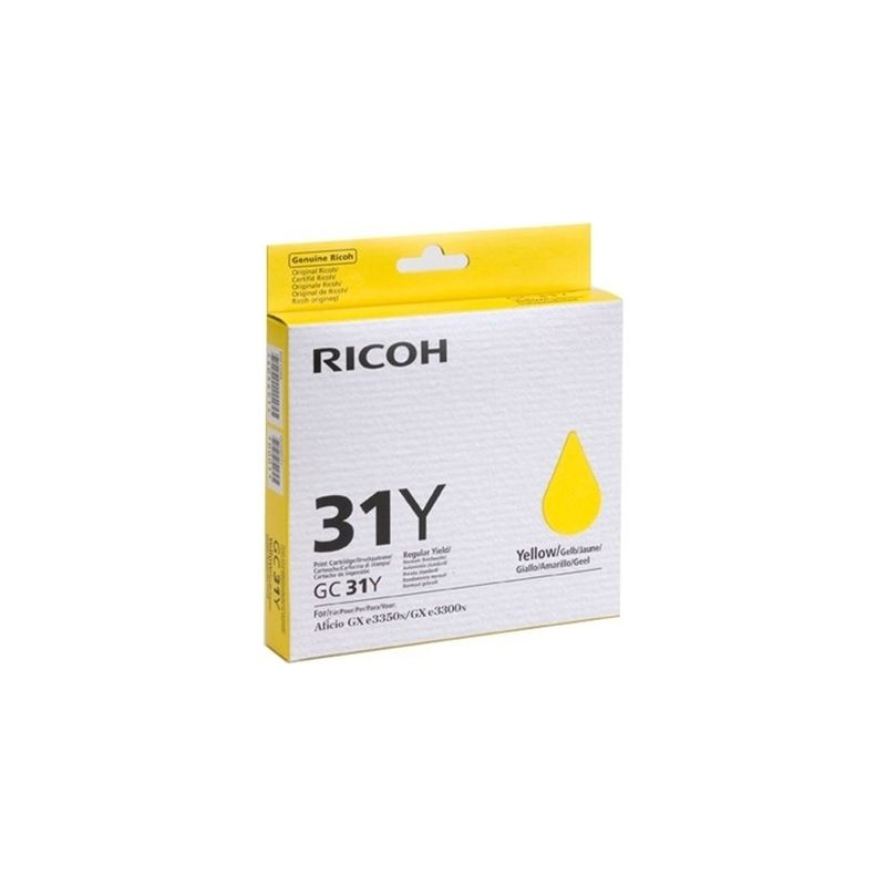 Ricoh RGC31Y Cartouche authentique 405691, GC31Y - Jaune